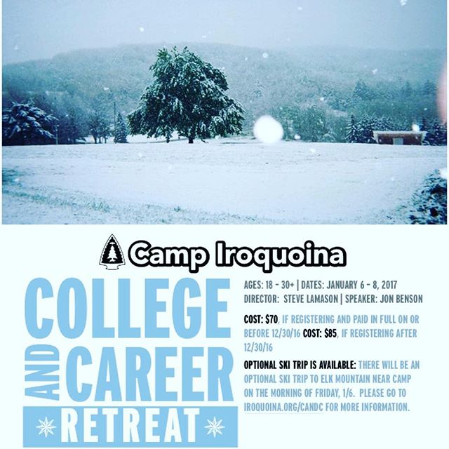 Winter Retreats for 2017 kick-off with College and Career Retreat this weekend! It startsthis evening! Please join us in praying for all those traveling up and coming, and for an amazing weekend!