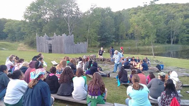 Week 2 of girls camp has begun with some games and meeting around  the fire.  #iroqgirlscamp2017