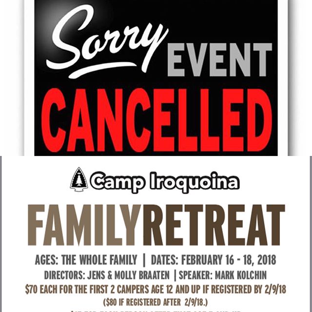 We are sorry to announce that due to the lack of registrations for this weekend, the Family Retreat has been cancelled.  We apologize for any inconvenience this may cause.Our next retreat will be the Men's Retreat on March 2nd - 3rd.  Followed by the Skeet Retreat May 4th - 5th(flyer coming soon)We hope to see you then.For more info and registration on these retreats, click the link in our bio.Also keep an eye out for the new 2018 Summer Camp Brochure.