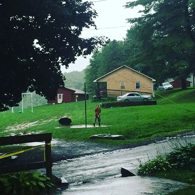 It was a rainy day for the first full day of Family Camp, but everyone made do with indoor activities. #rainraingoaway #campiroquoina #iroqfamily2018 #summercamp