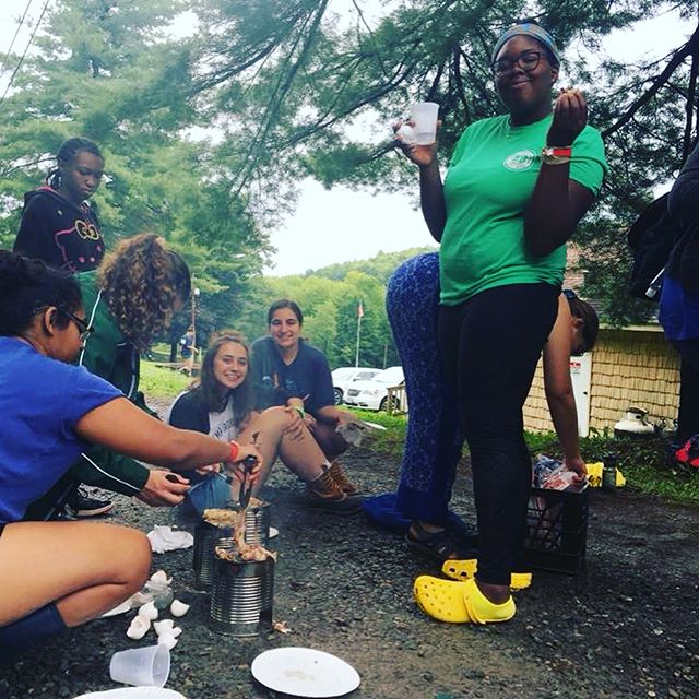 Buddy Burner Breakfast  at Girls Camp this morning! #campiroquoina #iroqgc2018 #bunnyburners #breakfast #outdoorcooking