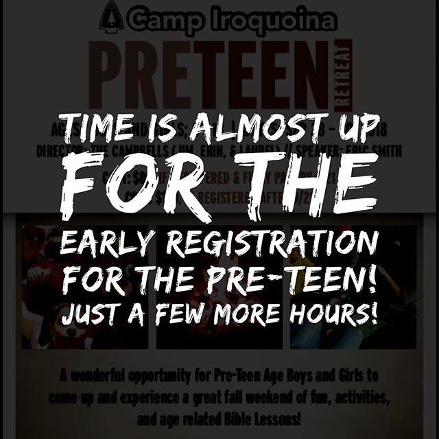 Time is running out! Register now for the Pre-Teen! ⏱⏲🕰️ Link for the retreats are in the bio️